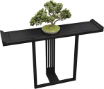 Pikk konsoollaud, kitsas puit, koridoririiul, kitsas k&uuml;ljelaud, kitsas koridorikapp, kitsas elutuppa, fuajeesse, klassikaline hiina stiil (pruun, 140 x 30 x 80 cm/55 x 12 x 31 tolli)