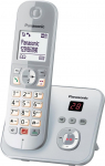 Panasonic Dual-Micro/Nano, KX-TG6861GS juhtmeta telefon koos automaatvastajaga (kuni 1000 telefoninumbri lukustamine, selge kirjasuurus, valjuh&auml;&auml;lne telefonitoru, t&auml;isdupleks-k&otilde;nede vabak&auml;e) Pearl-Silver