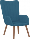 vidaXL Relaxing Chair, TV Chair, Armchair, Upholstered Chair, Armchair, Relaxing Chair, Lounge Chair, Living Room, Blue, Velvet