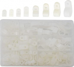 Ruidee 160 tk t&uuml;&uuml;pi R klamber kaabli Nailon plastist t&uuml;&uuml;p R klamber Nailon kruvi kinnitusklamber traat, kaabel, kaablikanalite komplekt 8 suurused 1/8", 3/16", 1/4", 5/16", 3/8", 1/2", 5/8", 3/4" (RXJ / valge)
