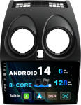 SXAUTO Android 14 - [6G+128G] - IPS autoradio sobib Nissan Qashqai J10 (2006-2015) - Sisseehitatud traadita Carplay/Android Car/DSP - Kaamera + MIC - DAB SWC WiFi Fast Boot 360-Camera 4G -2 DIN 9