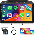 2G 64G Android autoradio Peugeot 308 408 2007-2015 juhtmevaba Carplay Android autole, Hodozzy Radio 9-tolline puuteekraaniga GPS navigatsioon DSP Bluetooth WiFi FM/RDS raadio, roolijuhtimine