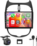 8 Core 6 + 128G: Hodozzy Carplay autoraadio Peugeot 206/206cc/Citroen C2 2001-2016, 9-tolline puuteekraaniga Android autoraadio Bluetooth Android Car/WiFi/GPS/RDS/FM/DSP-ga