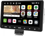 S8MS 9-tolline autoraadio 2 DIN Android, integreeritud 4G LTE, traadita CarPlay ja Android auto, QLED puuteekraaniga raadio koos OBD-skanneriga, 8 Core 4G + 32G, WiFi/BT/USB Tethering, S8G2094MS-S04