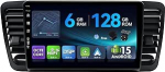 [6G + 128G, Octa-Core] - MSD autoradio Subaru Legacy Outback (2003-2009) | Android 15 GPS raadio | CarPlay Android auto roolijuhtimine Dual Band WiFi DSP DAB | Tagurduskaamera MIC | 2 DIN 9