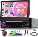 6G + 128G 8 Core Wireless Carplay Android Car Radio 1 DIN Android Car 4G SIM WiFi BDS GPS navigatsioon 7-tolline sisset&otilde;mmatav puuteekraaniga autoraadio koos Mirror Link Bluetooth AM / FM / RDS DSP / SWC tagurdamine