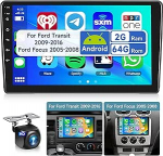 2G & 64G 9-tolline Android autoraadio Ford Transit 2009-2016/Ford Focus 2005-2008 koos Carplay Android Car Wireless, puuteekraaniga Bluetooth HiFi/RDS/FM raadio, WiFi Navi/AHD tagurduskaamera/CANBUS
