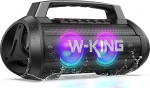 W-KING Bluetooth-k&otilde;lar, 120 W maksimaalne stereoheli, muusikakast BassUp, DSP, EQ, IPX6 veekindel, LED-valgus, 42-tunnine aku, MIC-in, Power Bank, suured Bluetooth-pidulikud kastid &otilde;ues, telkimiseks,