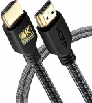 PowerBear 4K HDMI kaabel (2 m), 2 Pack, 18Gbps HDMI kaabel, punutud nailon ja kuldne liides, 4K @ 60Hz, Ultra HD, 2K, 1080p, ARC ja CL3 sertifitseeritud, s&uuml;learvutile, monitorile, PS5, PS4 ja muudele seadmetele.