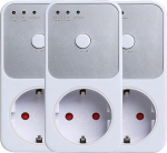 Automaatne pingekaitse pistikupesa ribad &uuml;lepingekaitse pistikupesa adapter pistikupesa l&uuml;liti AC 220 V Power Surge Safe Protector EU pistikupesa k&uuml;lmikukaitse (3 tk)