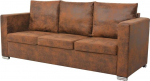 MOONAIRY 3 Seater Sofa, Floor Sofa, Chaise Longue, Small Sofa, Couch, Cauch, Relaxing Sofa, Sofas, Couches, Living Room Sofa, for Teenager's Room, 191 x 73 x 82 cm, Artificial Suede