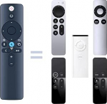 Apple TV 4K/HD-m&auml;ngijaga &uuml;hilduv kaugjuhtimispult koos TV/Home ja helitugevuse nuppude ning helitugevuse toetusega, toetab Soundbar A-Pods & H-Pod & Mini (ei Siri h&auml;&auml;l, ei puuteplaadi funktsiooni)