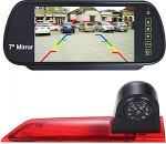 Auto kolmas katusepidurituli tagurduskaamera pidurituled Autokaamera + 7-tolline LCD tahavaatepeegel Ford Transit Custom 2012-2016 Transporter Business MPV SUV Bussi jaoks asendamine