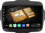 SXAUTO Android 14-6G+128G - Autoradio Jeep Renegade'ile (2015-2018) - Traadita CarPlay Android auto - LED kaamera + mikrofon - DAB roolijuhtimine Dual-Band WiFi Fast Boat 360-Cam DSP - 2 DIN IPS 9