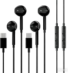 USB C k&otilde;rvaklapid iPhone 17 16 15 C-t&uuml;&uuml;pi k&otilde;rvaklapid mikrofoniga m&uuml;ravastased juhtmega k&otilde;rvaklapid iPhone 17 16 15 Pro Max, iPad Pro, Samsung Galaxy S25, S24 Ultra, Pixel 9 jaoks