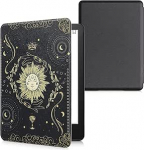 kwmobile Flip Case &uuml;hilduv Amazon Kindle Paperwhite (11. Gen - 2021) - E-lugeri &uuml;mbris - Tarotkaardid tumesinine kollane must