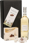 Geschenkset Wei&szlig;wein aus Italien mit Schokoladentr&uuml;ffeln und dunkler Schokolade