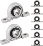 MIVIDE KP004 Pillow Block Bearing Housing Bearing 20 mm, &auml;&auml;rikpuur, kuullaagrite plokk, h&otilde;bedane tsingisulamist laager, laagrite plokk 20 mm tr&uuml;kimasinatele, 3D-printeritele, pakett 8-st