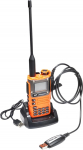 QUANSHENG UV-K6 raadio 5W Walkie Talkie pikamaa laetav k&auml;siraadio t&auml;iskasvanutele Politsei raadio FM, NOAA, C-t&uuml;&uuml;pi laadimine, 200 kanalit (UA-K6 koos kaabliga)