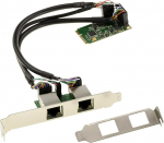 Kalea Informatique CONTROLEUR Mini PCI Express (Mini) 2 porti LAN Gigabit Ethernet - Dual Realtek Chipset RTL811