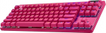 Logitech G PRO X TKL Lightspeed juhtmevaba m&auml;nguklaviatuur - Magenta - UK - Taktiline