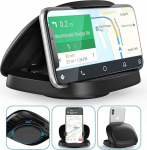 Mobiiltelefoni hoidja auto, 360&deg; p&ouml;&ouml;ratav mobiiltelefoni hoidja auto, auto mobiiltelefoni hoidja auto armatuurlauale koos kleepuva alusega, auto mobiiltelefoni hoidja iPhone 17/16/15/14/13/Pro Max/XS/XR, Samsung Galaxy nutitelefonidele