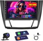 Autoraadio BMW 1 seeria E81 E82 E87 E88 2008-2012, Android 2G+64G, Wireless Carplay & Android Car, raadio 2 DIN GPS/WiFi/Bluetooth/USB/RDS/FM mikrofon tagurduskaameraga