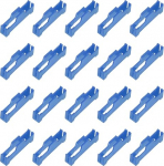 hankekaart 25 St&uuml;ck Servo-Verl&auml;ngerungskabel-Clips, Servo-Kabel, Sicherheitsverbinder, Blei-Draht-Schnallenschloss f&uuml;r ferngesteuertes Auto, Flugzeug, Boot, DIY-Y-Adapterkabel, blau