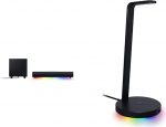 Razer Leviathan V2 - PC Gaming Soundbar Black & Base Station V2 Chroma - peakomplekti statiiv koos USB-keskuse ja RGB valgustusega (USB-keskuse 7.1 Surround Sound) Must