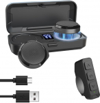 OBEST mootorratta kiivri peakomplekt, Bluetooth-k&otilde;lar, traadita paigaldus koos kaugjuhtimispuldiga, BT5.3 m&uuml;ra t&uuml;histamine, 1900mAh aku, 50+ tundi t&ouml;&ouml;aega suusatamiseks, ratsutamiseks