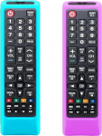[2 Pack] Samsung TV kaugjuhtimispuldi helendav asenduspult, universaalne silikoonist &uuml;mbris koos paelaga, mis helendab pimedas
