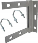6" x 6" v&auml;rvitud seinale paigaldatav teleri antennimasti posti kinnitusklamber koos 2 x V-poldiga Auline&reg; poolt