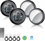 Air Tags Pack of 4 Key Finders, Air Tracker Tag &uuml;hilduv Apple Where Is App (ainult iOS) 100 dB Sound Smart KeyFinder, Kohvri Tracker pagasi/kottide/v&otilde;tmete jaoks, vahetatavad patareid