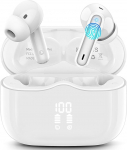 xinwld Bluetooth k&otilde;rvaklapid, juhtmeta Bluetooth 5.4 k&otilde;rvaklapid 4 ENC m&uuml;ravastase mikrofoniga, juhtmeta k&otilde;rvaklapid Deep Bass juhtmeta k&otilde;rvaklapid 40 tundi, IP7 veekindlad k&otilde;rvaklapid, valge