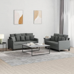 SECOLI Sofa Set 2 Seater + 2 Seater, 2-2 Sofa Set Couch Set Living Room Sofa Living Room Set Couch Lounge Couch Sofas & Couches Fabric Dark Grey