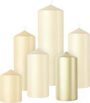Bolsius Smooth Pillar Candles - K&uuml;&uuml;nla komplekt 6 - Pillow Talk - Dekoratiivsed majapidamisk&uuml;&uuml;nlad - Pikk p&otilde;lemisaeg - L&otilde;hnastamata - Looduslik taimevaha - Ilma palmi&otilde;list