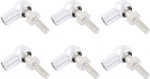Kozelo Pack of 6 Angle Ball Joint &ndash; [M6 x 1.0 Right Socket Thread M6 x 1.0 Right Plug Thread] Gas Spring Angle Joint Fitting for Car Hinge Door Cabinet