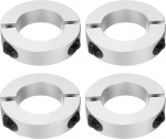 sourcing map Double Split Shank Collar, 55mm Bore Two Piece Clamp Collar, 95mm OD, 22mm Thickness, Aluminum Alloy Screw Split Ring, 4 Pack