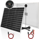 50 W p&auml;ikesepaneeliga autoakulaadija 18 V komplekt: DERUXI 50 W mono p&auml;ikesepaneel: 50 W p&auml;ikesepaneel, sisseehitatud PWM-laadimiskontroller + 2 paari SAE p&auml;ikesekaableid, PV p&auml;ikesemoodul 12 V geel-, AGM-, LiFePO4-akudele.