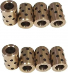 Graphit-Kupferh&uuml;lsen-Linearlager LM4/5/6/8/8/8S/10/12/13/16/20/22/23/LM25 &Ouml;lfreies, selbstschmierendes H&uuml;lsenlager(10PCS)