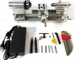 DIY Mini Metalldrehmaschine, Benchtop Pr&auml;zisions-Mini-Drehmaschine mit 3-Backenfutter, beweglichem Reitstock und Bleischraube, Desktop-Metallbearbeitungsdrehmaschine zum Drehen, Bohren, Einf&auml;deln
