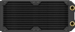 Corsair Hydro X seeria XR5 240mm NEO radiaator vesijahutuseks - vask kanalid - optimeeritud madala m&uuml;ratasemega t&ouml;&ouml;ks - 2 &times; 120mm ventilaatori kinnitus - G1/4" keermega - must