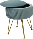 Mendler HWC-K47 Jalats hoiukambriga l&auml;bim&otilde;&otilde;t 33 cm Velvet Look Green Frame Kuldne raam