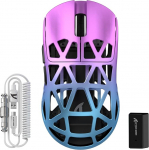 ATTACK SHARK R2PRO 45g &uuml;likerge magneesiumsulamist hiir, PixArt PAW3950 sensor, 42000 DPI, 8000Hz traadita k&uuml;sitluskiirus, 2.4G/BT/Wired Gaming Mouse G502, koos spiraalkaabliga, PC/Mac, lillat v&auml;rvi