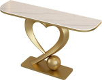 Schmaler Konsolentisch, Moderner Kleiner Konsolentisch, Zeitgen&ouml;ssisches Akzent M&ouml;bel f&uuml;r Flur, Wohnzimmer, Schlafzimmer, Foyer, Eingangsbereich, Einfache Montage(Gold,150cm/59in)
