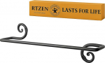 RTZEN r&auml;tikukangas vannitoa jaoks, Swirl Curve Detail Wrought Iron Wall Mount Holder for Bathroom or Kitchen Towels, Matte Black Bathroom Accessories, Towel Rail, 40.6 cm Towel Rail (Medium)