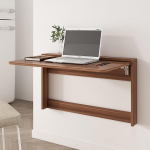 Wandmontierter Klapptisch f&uuml;r K&uuml;che, Esszimmer, moderner Schreibtisch f&uuml;r Zuhause, B&uuml;ro, mit schwebendem Design, Holz, zusammenklappbar, platzsparend, zusammenklappbar (Farbe: )