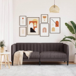 Homgoday Loveseat 2-kohaline diivan Diivan Lounge diivan Polsterdatud diivan koos k&auml;etugedega Topelt diivan istumine m&ouml;&ouml;bel diivan elutuppa magamistuba tume pruun kangas