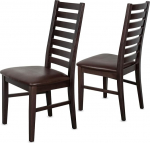 Staboos CH02 S&ouml;&ouml;gitoatoolide komplekt, 12 puidust tooli kuni 150 kg - t&auml;ielikult kokkupandud - pehmendusega k&ouml;&ouml;gitool - t&auml;ispuidust p&ouml;&ouml;k (Wenge - pruun)