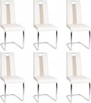 S&ouml;&ouml;gitoa toolid k&otilde;rge seljatoega Swing Chair Set of 6 polsterdatud komplektiga